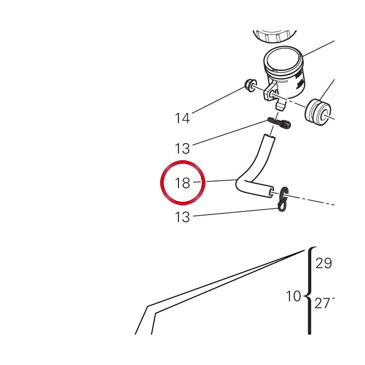 Tuyau huile 93310701A — réf. 93310701A | Ducati Store