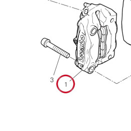 Étrier frein avant droite — réf. 61042391A | Ducati Store