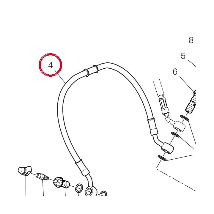 Tuyau frein avant — réf. 61810871A | Ducati Store