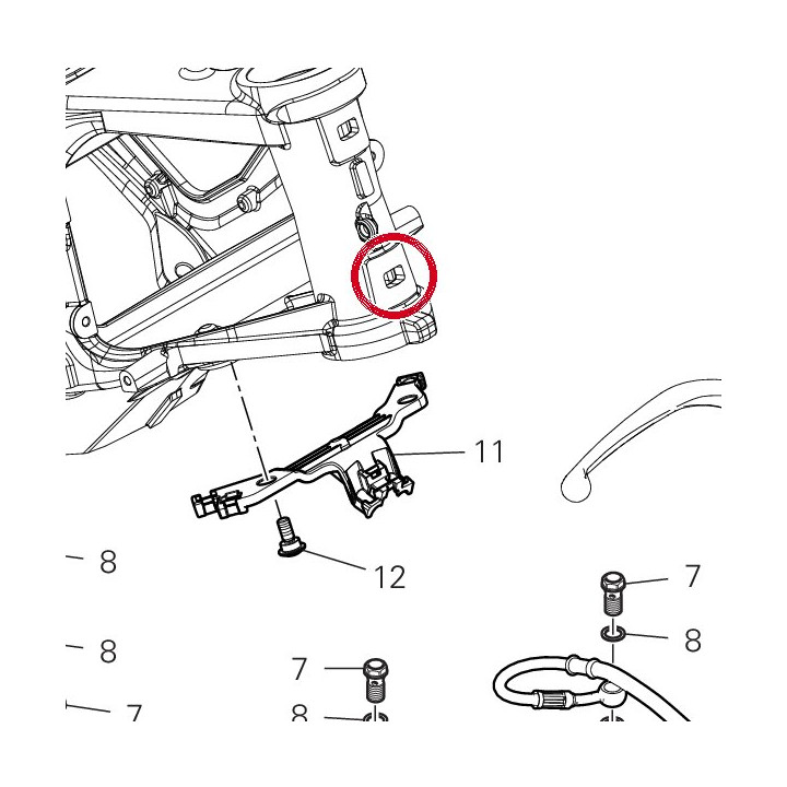 Durit boitier - étriers — réf. 61812361B | Ducati Store