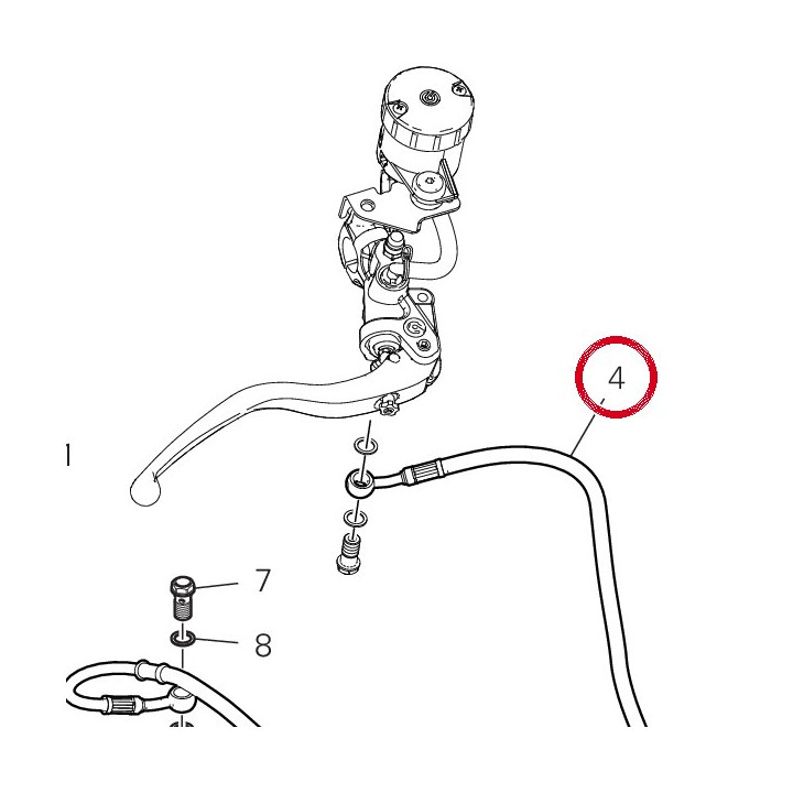 Durite maître cylindre av — réf. 61812351A | Ducati Store