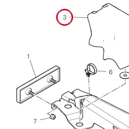 Porte-Plaque supérieur — réf. 56113521B | Ducati Store