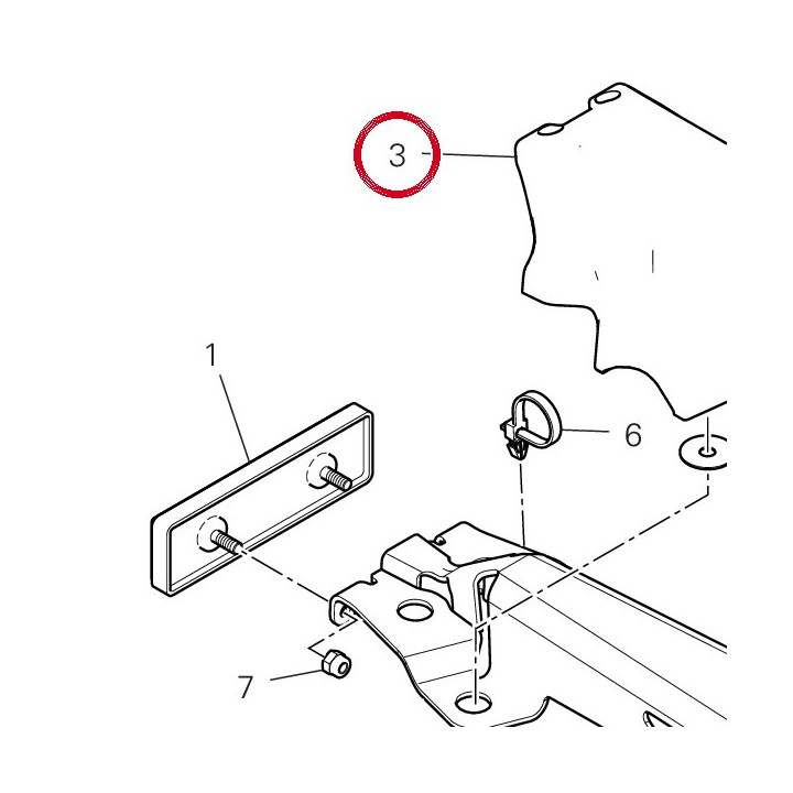 Porte-Plaque supérieur — réf. 56113521B | Ducati Store