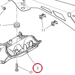 Porte-Plaque inférieur — réf. 56113531A | Ducati Store