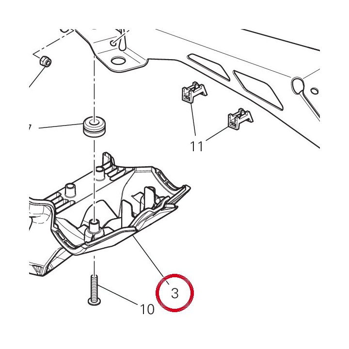 Porte-Plaque inférieur — réf. 56113531A | Ducati Store
