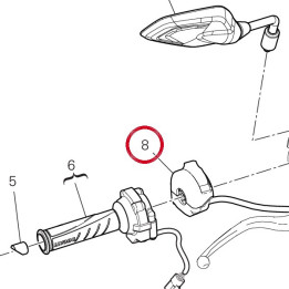 Commutateur droit 65010701B — réf. 65010701C | Ducati Store