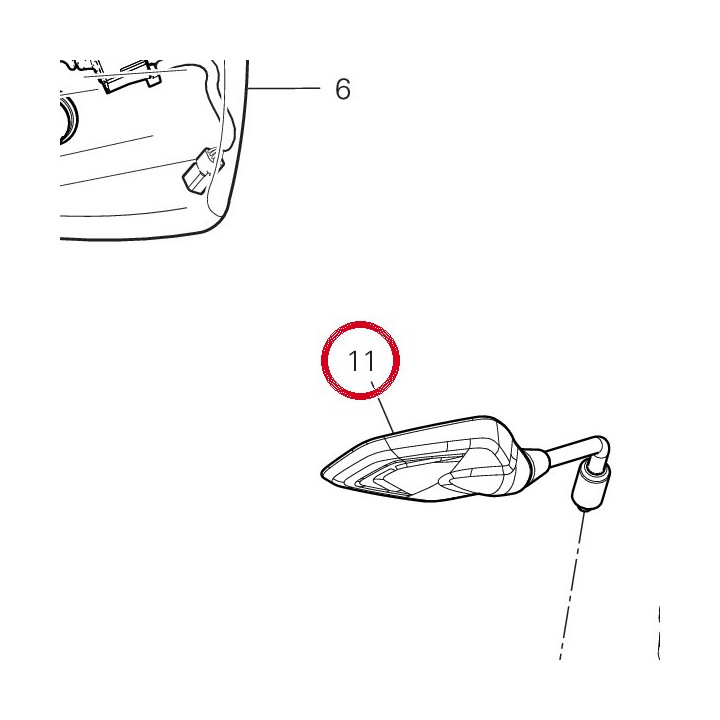 Rétroviseur droit 52310821A — réf. 52310821A | Ducati Store