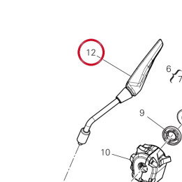 Rétroviseur gauche 52310831A — réf. 52310831A | Ducati Store