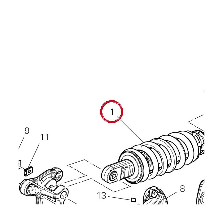 Amortisseur arrière — réf. 36522802B | Ducati Store