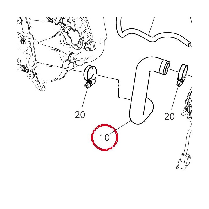 Tuyau eau refoulement — réf. 80018721B | Ducati Store