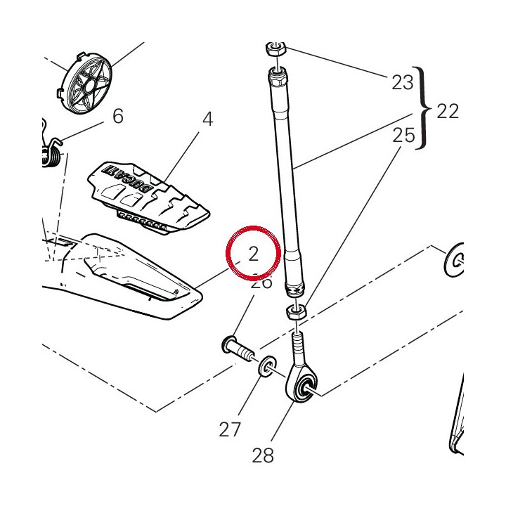 Repose-Pieds avant gauche — réf. 46411401AA | Ducati Store