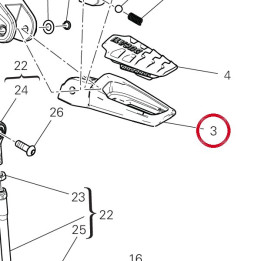 Repose-Pieds gauche — réf. 46410971AA | Ducati Store