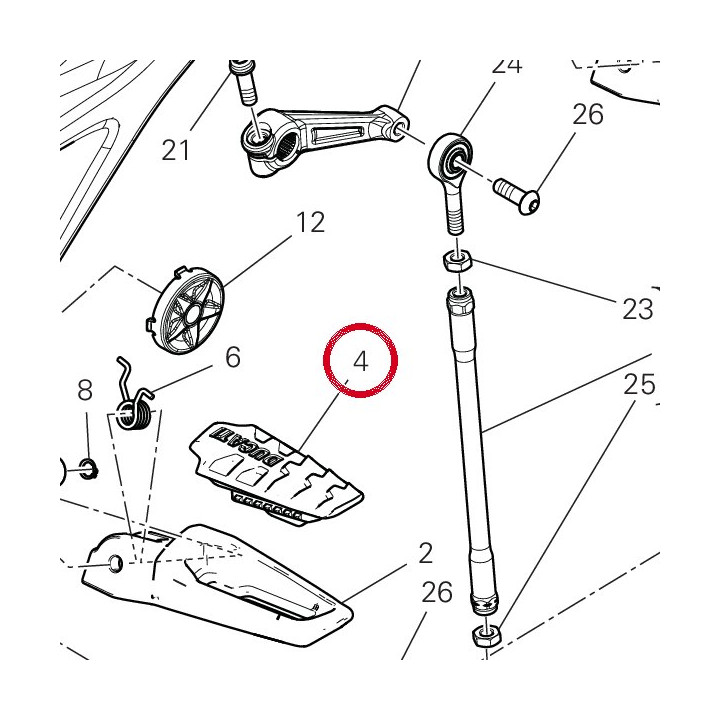 Couvre-Repose-Pied — réf. 76510261A | Ducati Store