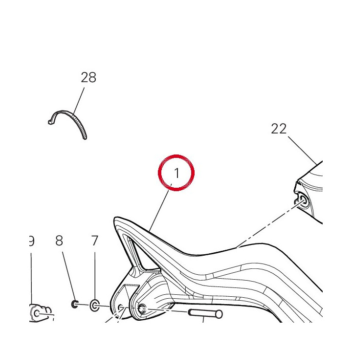 Plaque Porte-Repose-Pied — réf. 8241B021AA | Ducati Store