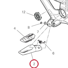 Repose-Pieds avant droit — réf. 46411391AA | Ducati Store