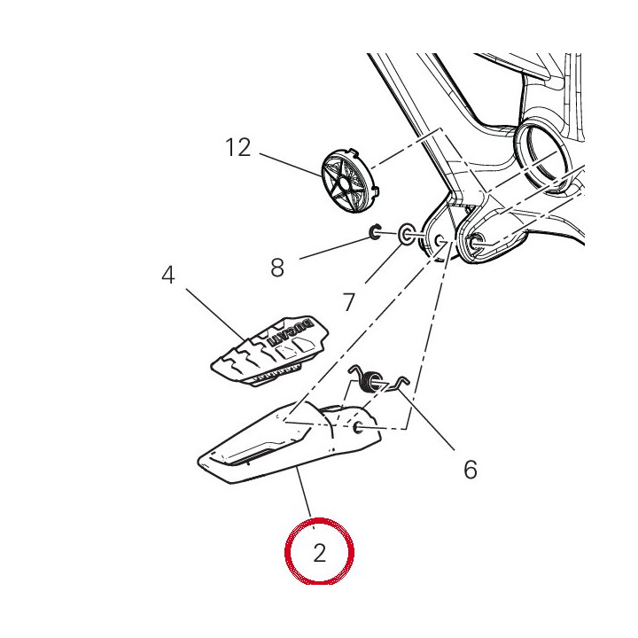 Repose-Pieds avant droit — réf. 46411391AA | Ducati Store