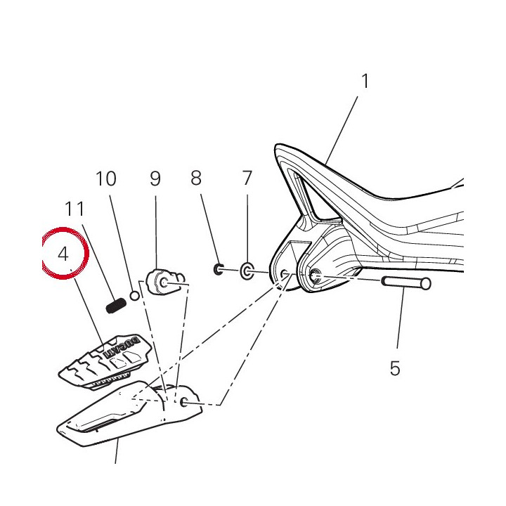 Couvre-Repose-Pied — réf. 76510271A | Ducati Store