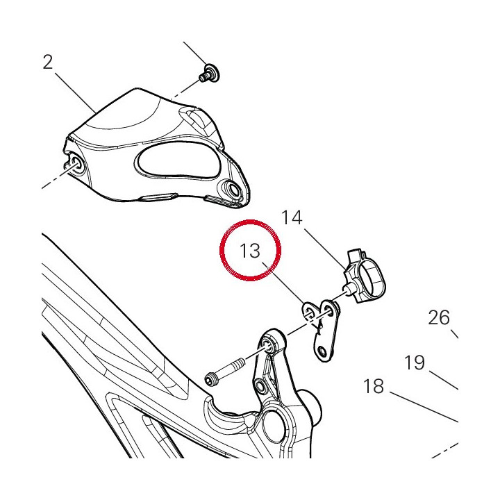 Equerre Passe-Tube — réf. 75813101AA | Ducati Store
