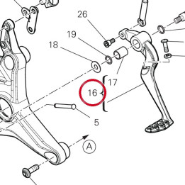 Ensemble levier frein — réf. 45724571AA | Ducati Store