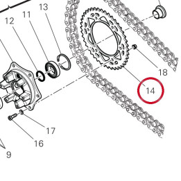 Couronne D42 49417121AB — réf. 49417121AB | Ducati Store