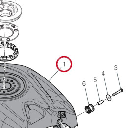 Réservoir carburant — réf. 58613631AA | Ducati Store