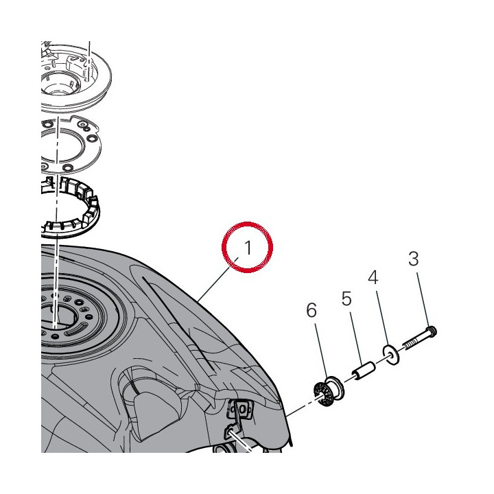 Réservoir carburant — réf. 58613631AA | Ducati Store