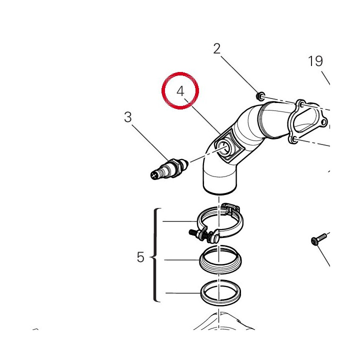 Tuyau échappement vertical — réf. 57115581A | Ducati Store