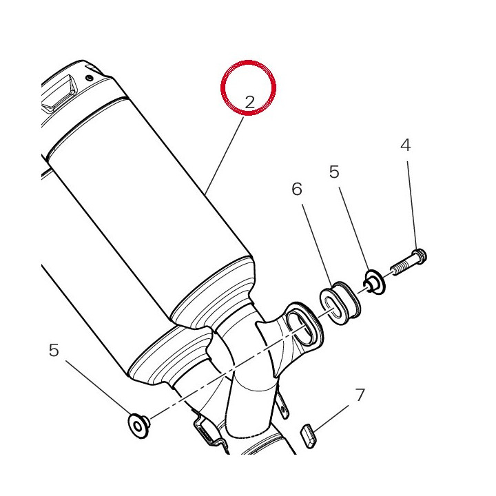 Silencieux 57316791B — réf. 57316791B | Ducati Store