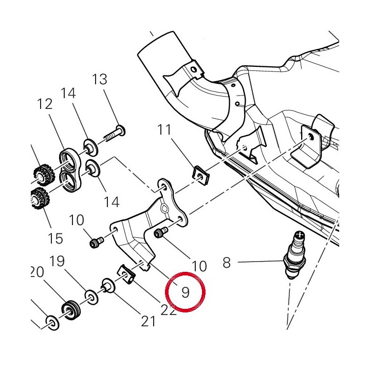 Bride droite 8291T851A — réf. 8291T851A | Ducati Store