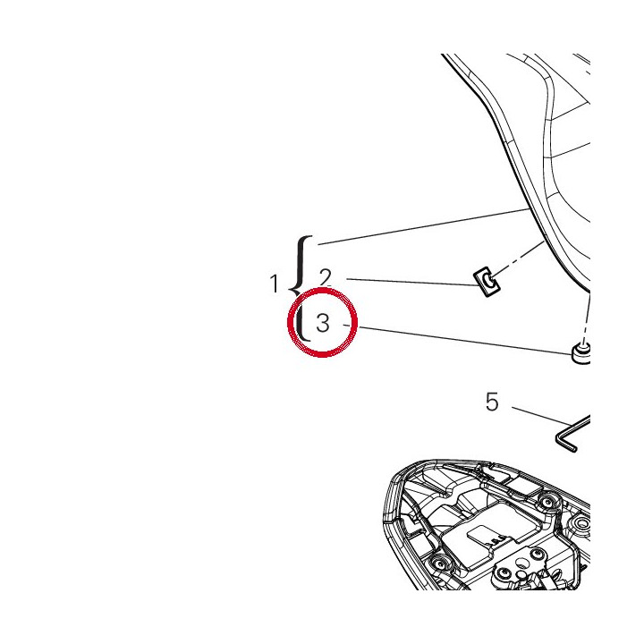 Caoutchouc support selle — réf. 86612221A | Ducati Store