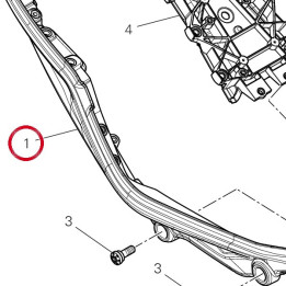Cadre arrière droit — réf. 46910601A | Ducati Store