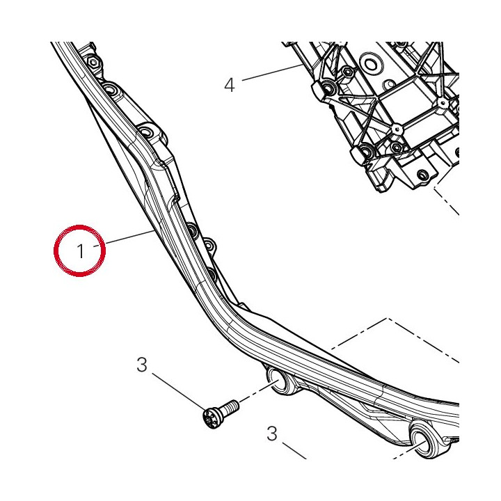 Cadre arrière droit — réf. 46910601A | Ducati Store