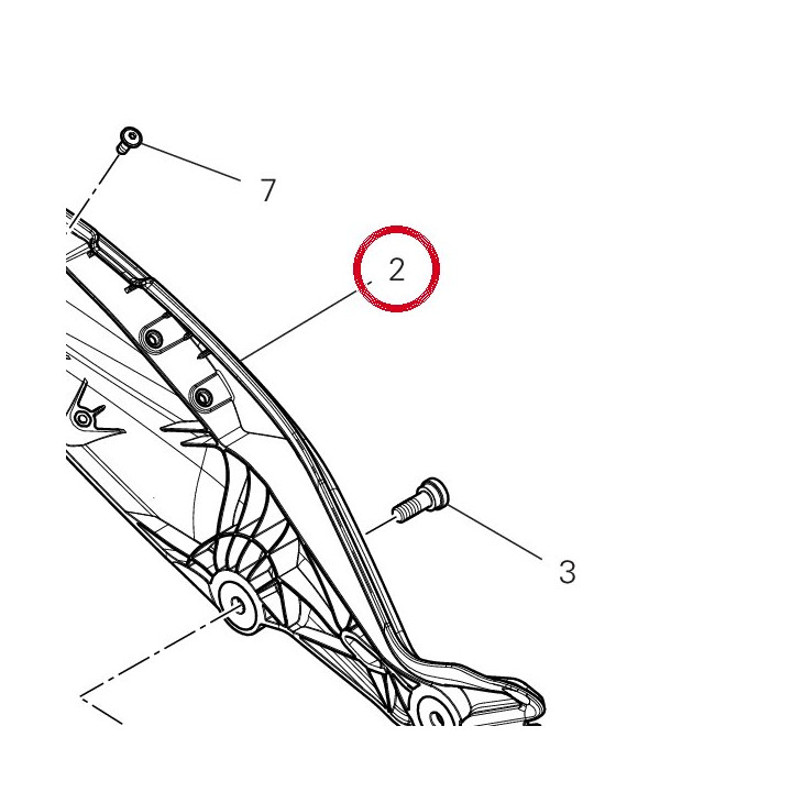 Cadre arrière gauche — réf. 46910611A | Ducati Store