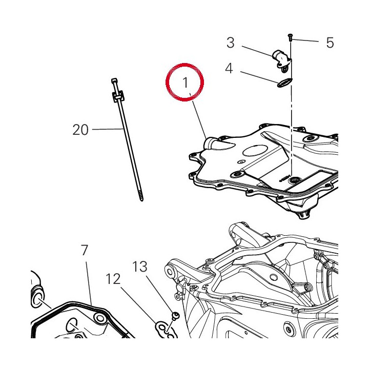 Coperchio superiore airbox — réf. 24718581A | Ducati Store