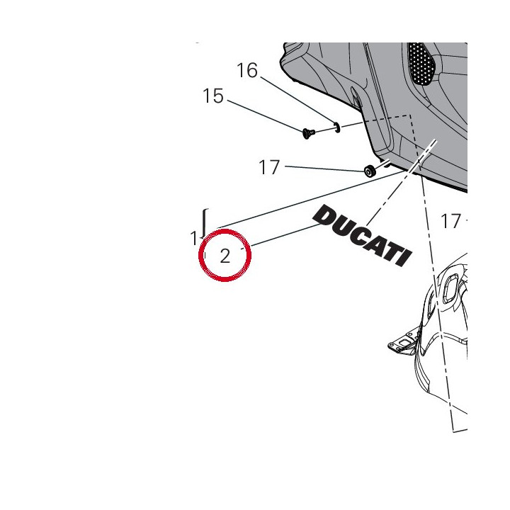 Decalcomanie droite — réf. 43817451A | Ducati Store
