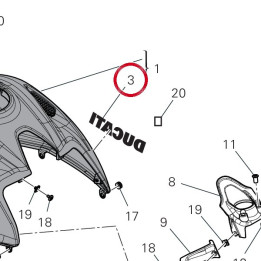 Decalcomanie gauche — réf. 43817441A | Ducati Store