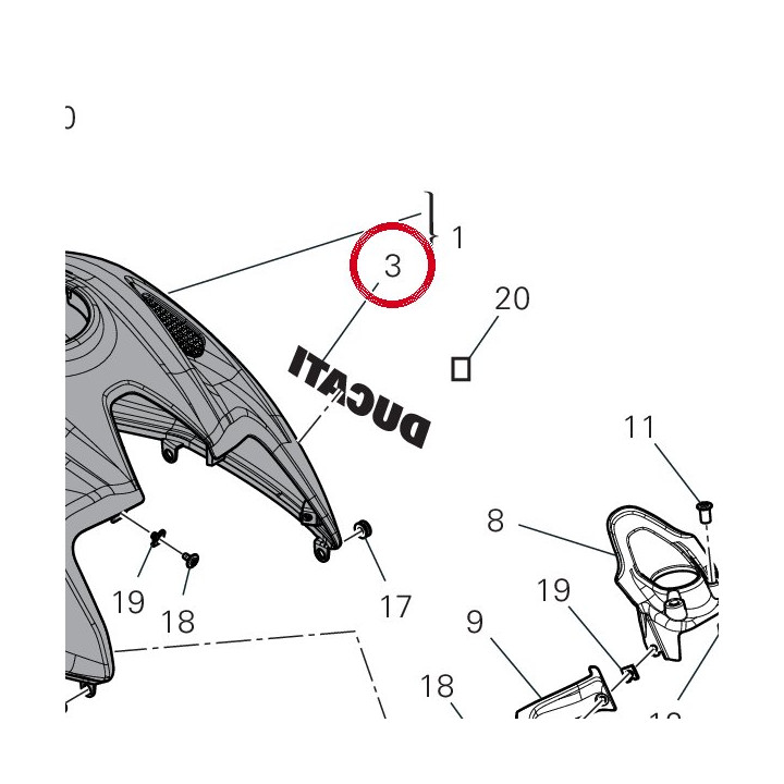Decalcomanie gauche — réf. 43817441A | Ducati Store