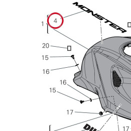 Decalcomanie R╘servoir — réf. 43817461A | Ducati Store
