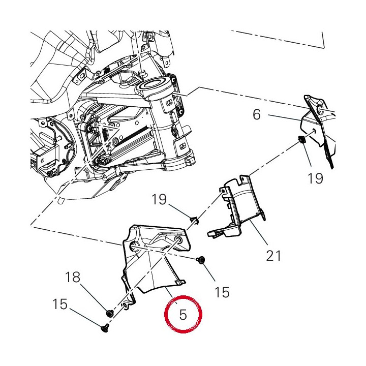 Couvercle droit cadre — réf. 4601T301A | Ducati Store