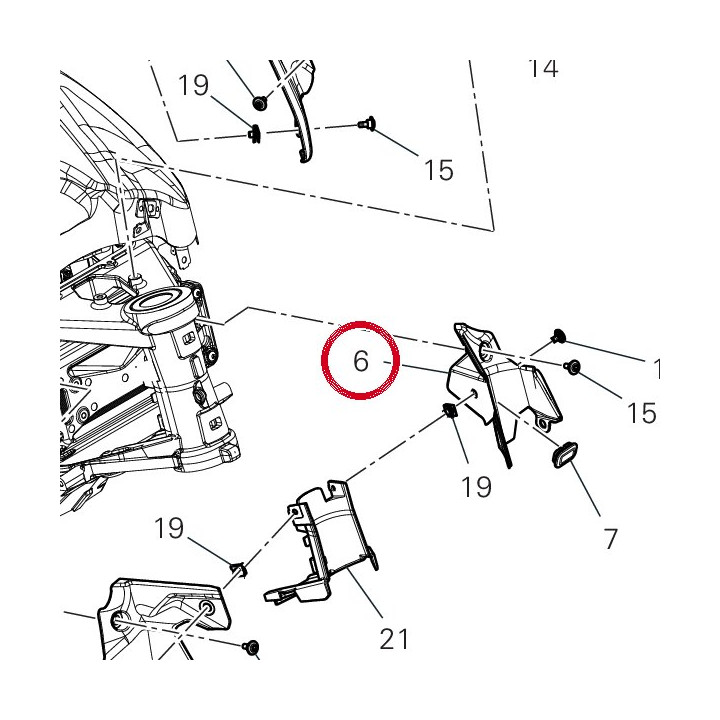 Couvercle gauche cadre — réf. 4601T311A | Ducati Store