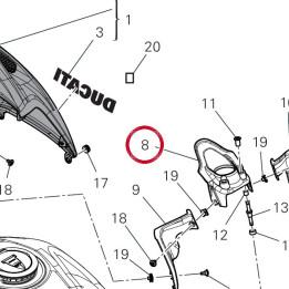 V22B Key cover 4601T231A — réf. 4601T231A | Ducati Store