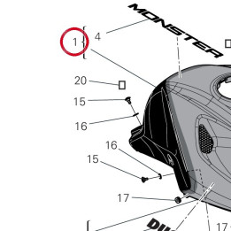 Cache réservoir 480PK624AD — réf. 480PK624AD | Ducati Store