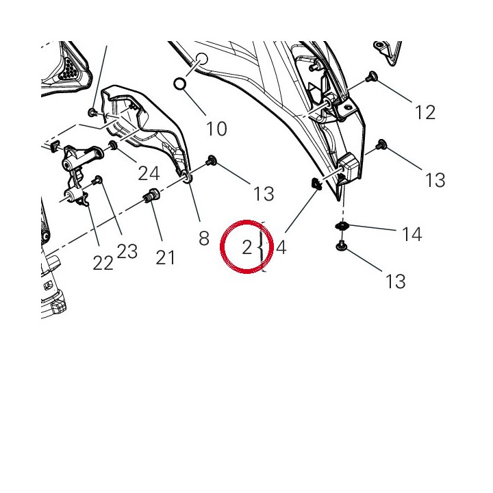 Panneau lateral gauche — réf. 460PT251A | Ducati Store