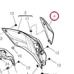 Panneau lateral gauche — réf. 4601T271A | Ducati Store