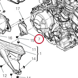 Couvercle droit connecteur — réf. 4601U381A | Ducati Store