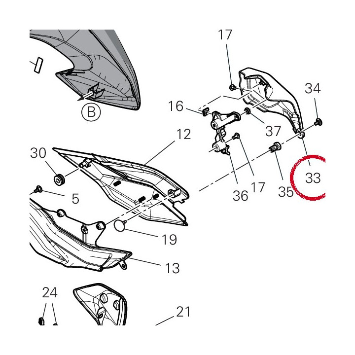 Couvercle gauche connecteur — réf. 4601Q031A | Ducati Store