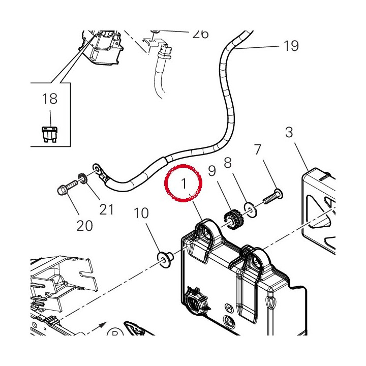 Boitier batterie 75812861A — réf. 75812861A | Ducati Store