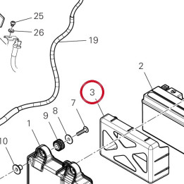 Support batterie 86614571A — réf. 86614571A | Ducati Store