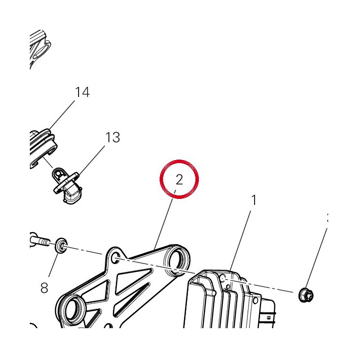 Support 8291V461A — réf. 8291V461A | Ducati Store