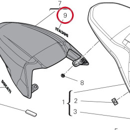 Decalco Ducati cover sella — réf. 4381Q611A | Ducati Store